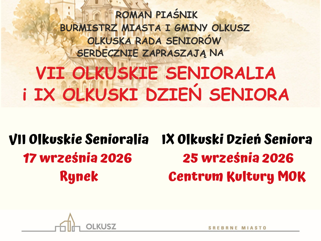 Olkusz przygotowuje święto dla seniorów. Zapraszamy na imprezy we wrześniu