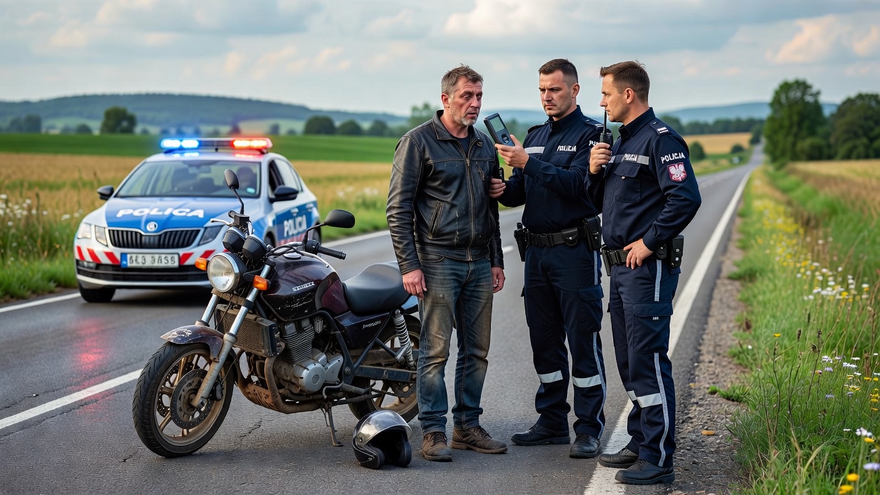 Oświęcimska drogówka zatrzymała pijanego motocyklistę