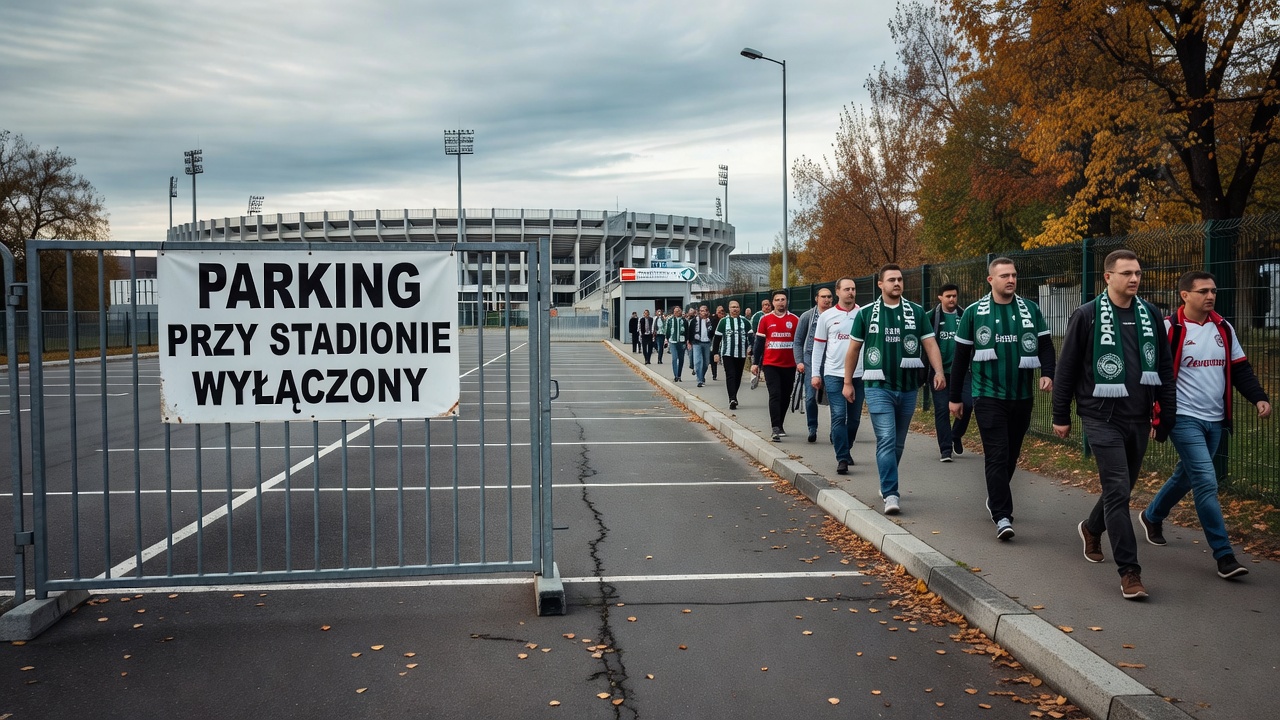 Parking przy stadionie wyłączony. Puszcza gra z ŁKS Łódź