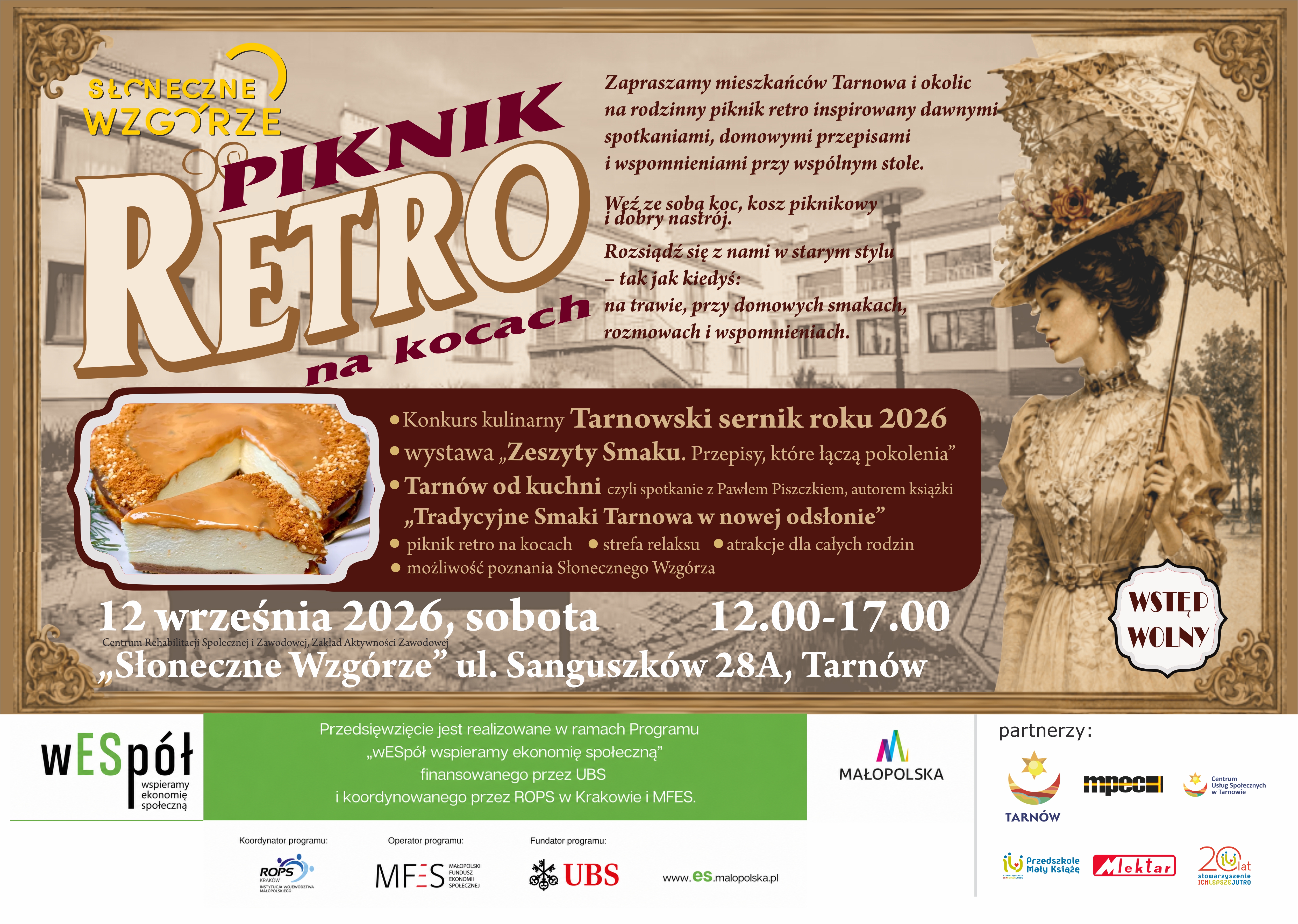 Piknik retro w Parku Sanguszków. Serniki, przepisy i klimat przeszłości