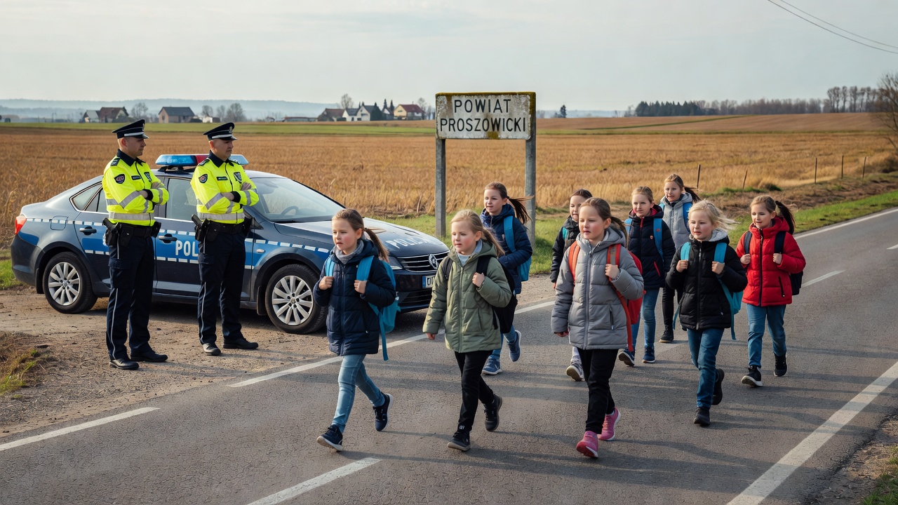 Policja czuwała nad bezpieczeństwem uczniów wracających do szkół w powiecie proszowickim