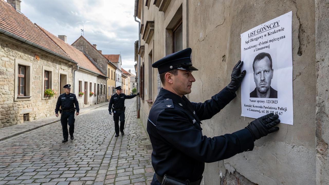 Policja szuka 43-latka z Limanowej. List gończy wydany przez sąd