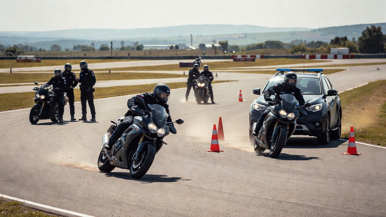 Policjanci z Polski i Słowacji szkolili się w Moto Park Kraków