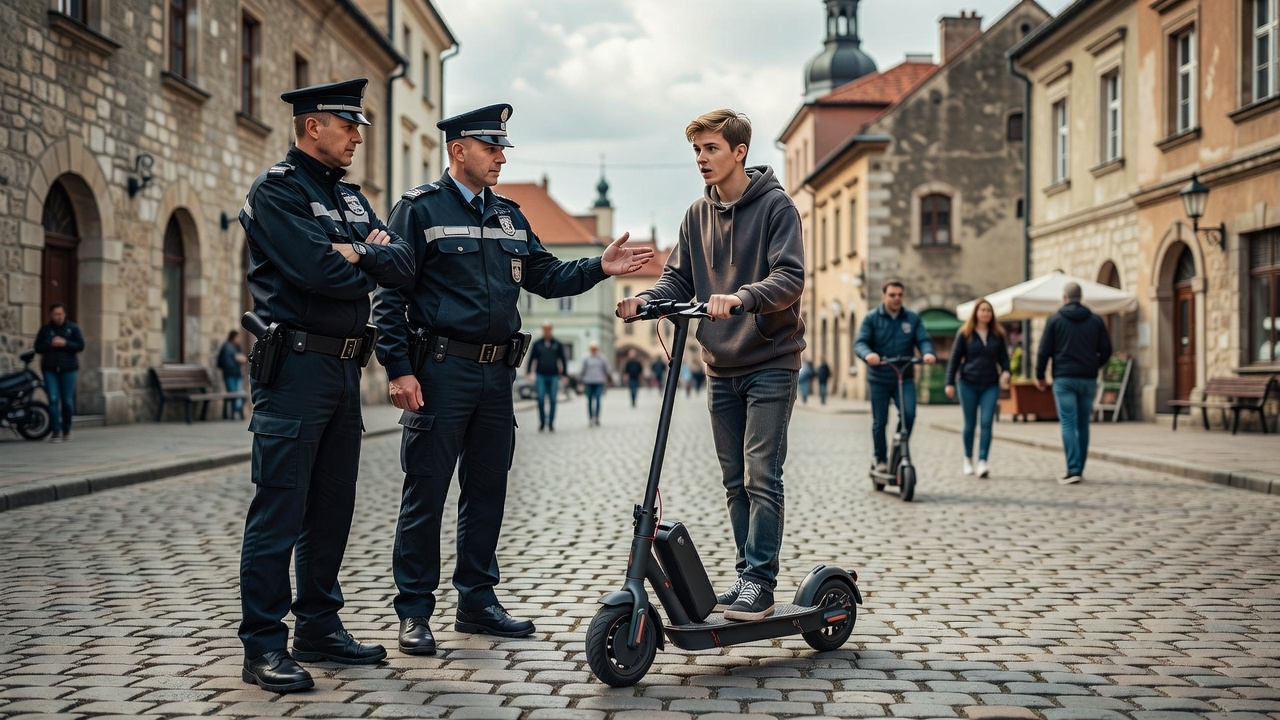 Ponad 25 wykroczeń w powiecie olkuskim. Policja ostrzega przed hulajnogami elektrycznymi