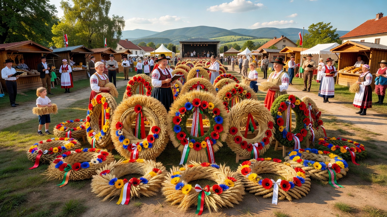 Rekordowe dożynki w Małopolsce. Blisko 150 wieńców konkurowało w wojewódzkim konkursie