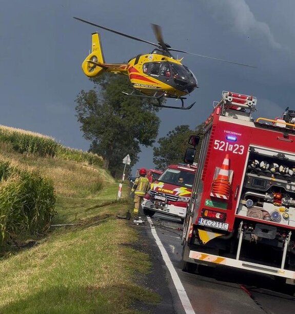Śmiertelny wypadek na drodze krajowej K79 w powiecie proszowickim