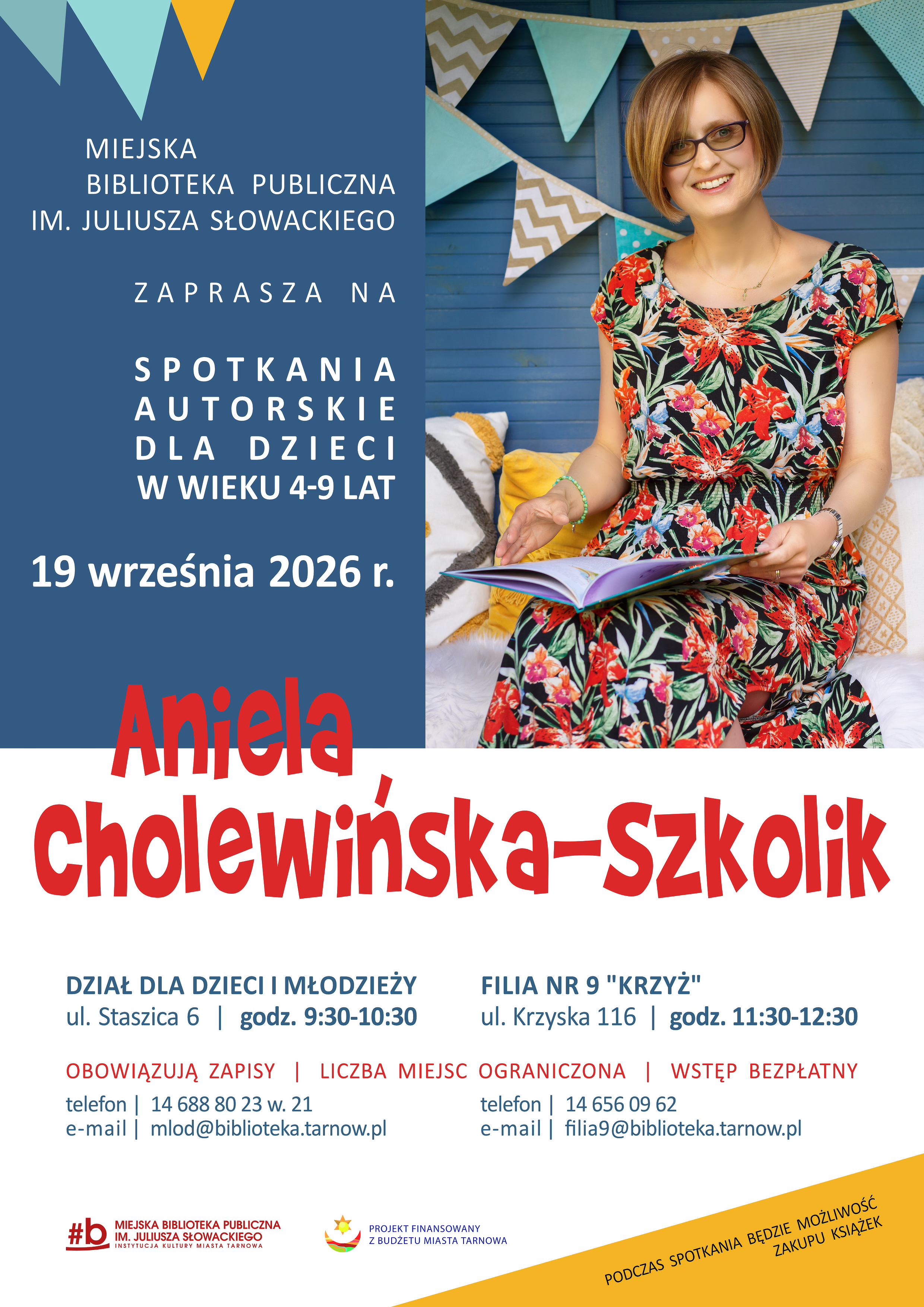 Spotkania z autorką Anielą Cholewińską-Szkolik w bibliotekach Tarnowa