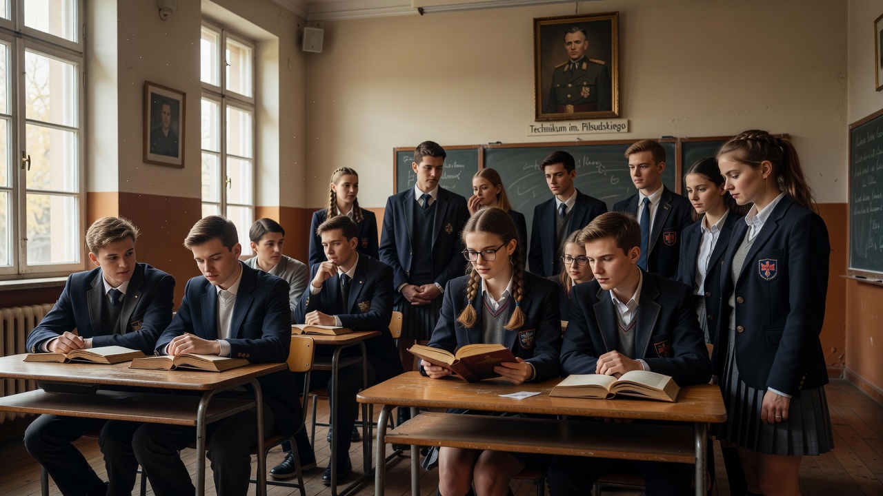 Uczniowie Technikum im. Piłsudskiego czytali "Dziady" Mickiewicza