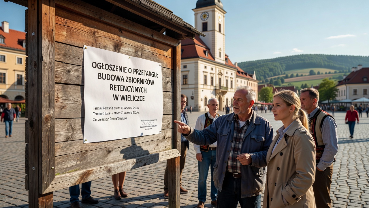 Wieliczka ogłasza przetarg na budowę zbiorników retencyjnych