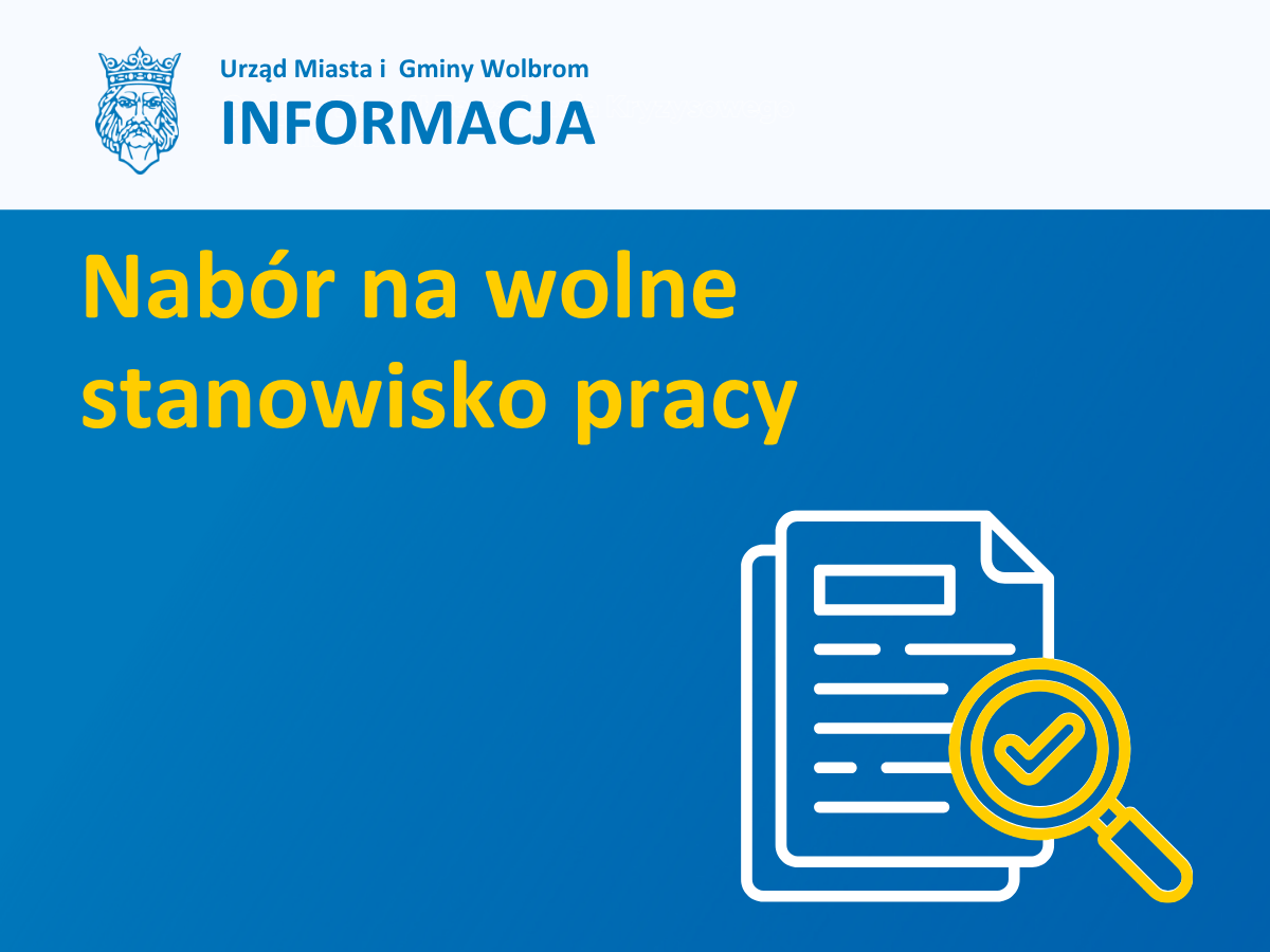 Wolbrom szuka Inspektora ds. Drogowych. Nabór do 5 października