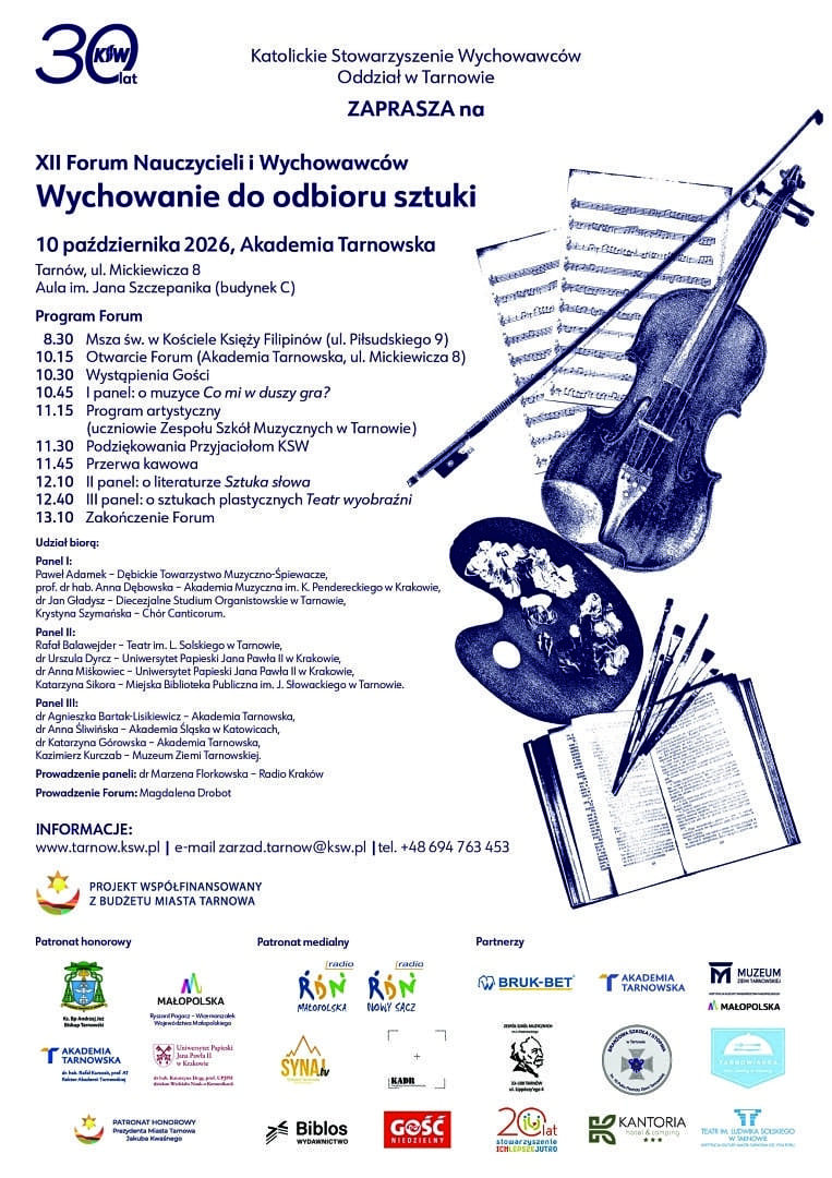 XII Forum Nauczycieli i Wychowawców w Tarnowie. Edukacja przez sztukę