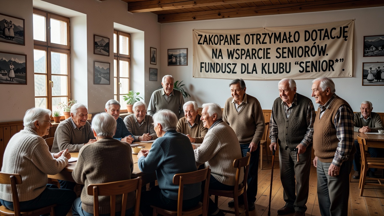 Zakopane otrzymało dotację na wsparcie seniorów. Fundusz dla Klubu "Senior+"