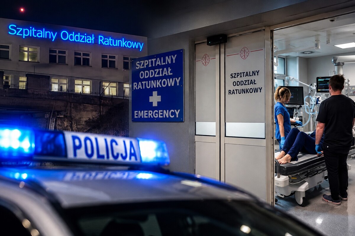 Agresja na nowotarskim SOR-ze. Dwaj nietrzeźwi mężczyźni zatrzymani przez policję