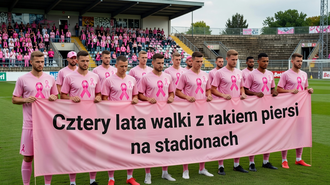 Betclic 1 Liga w różu. Cztery lata walki z rakiem piersi na stadionach