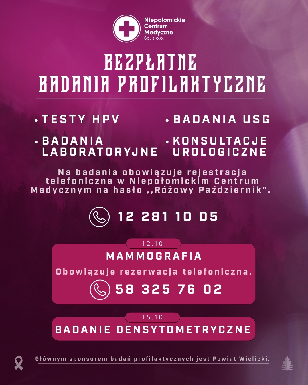 Bezpłatne badania dla kobiet w Niepołomicach. Ruszył Różowy Październik