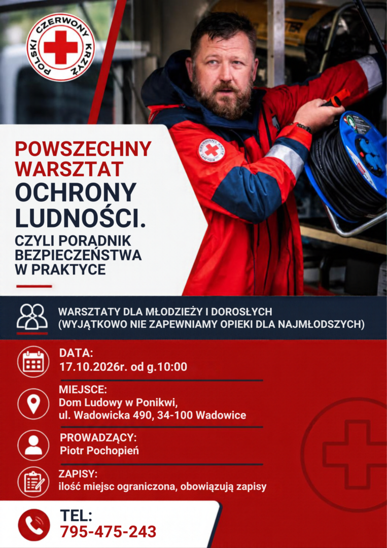 Bezpłatne warsztaty bezpieczeństwa w Ponikwi. Zapisy już teraz