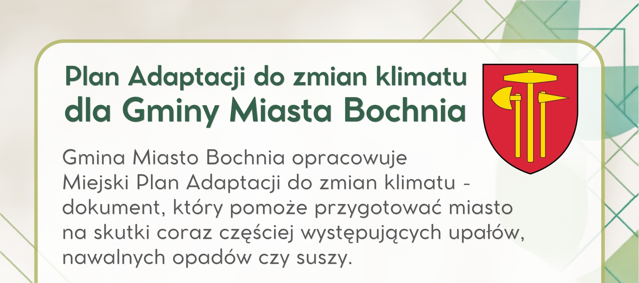 Bochnia opracowuje strategię adaptacji do zmian klimatu. Szuka opinii mieszkańców