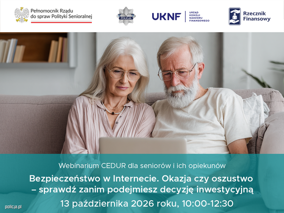 Darmowe webinarium o bezpieczeństwie finansowym seniorów. KNF zaprasza