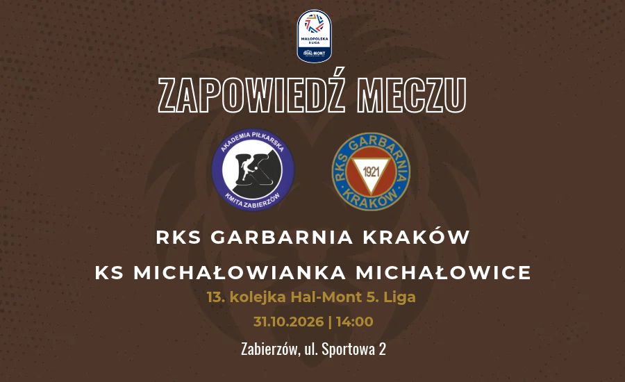 Garbarnia jedzie do Zabierzowa po punkty. Historia rivalki sięga 1936 roku