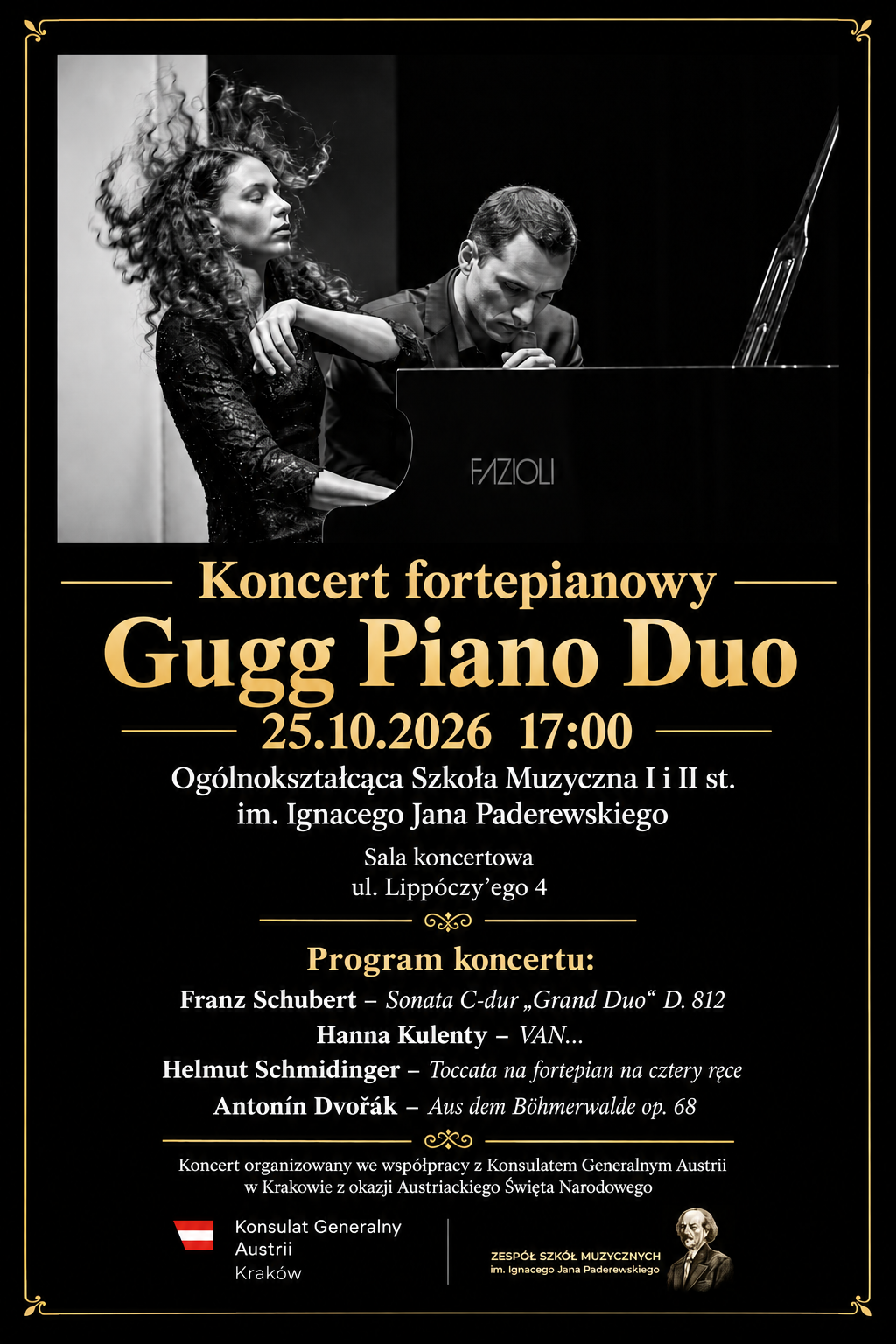 Gugg Piano Duo zagra w Tarnowie z okazji austriackiego święta