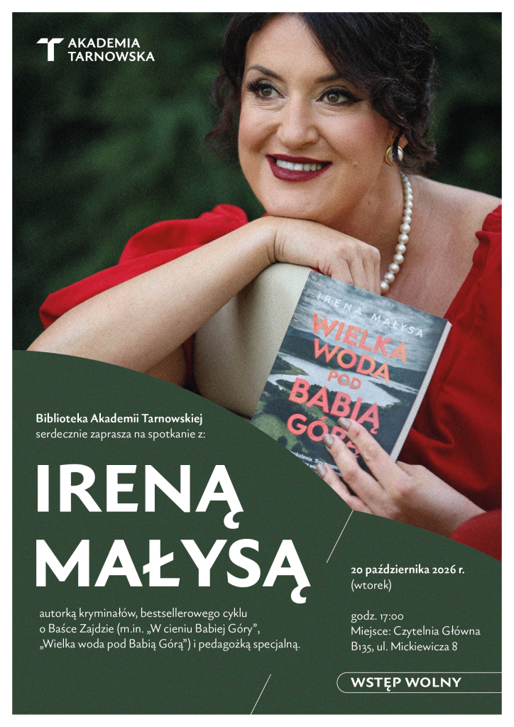 Irena Małysa opowiadać będzie o swoim pisarstwie w Tarnowie