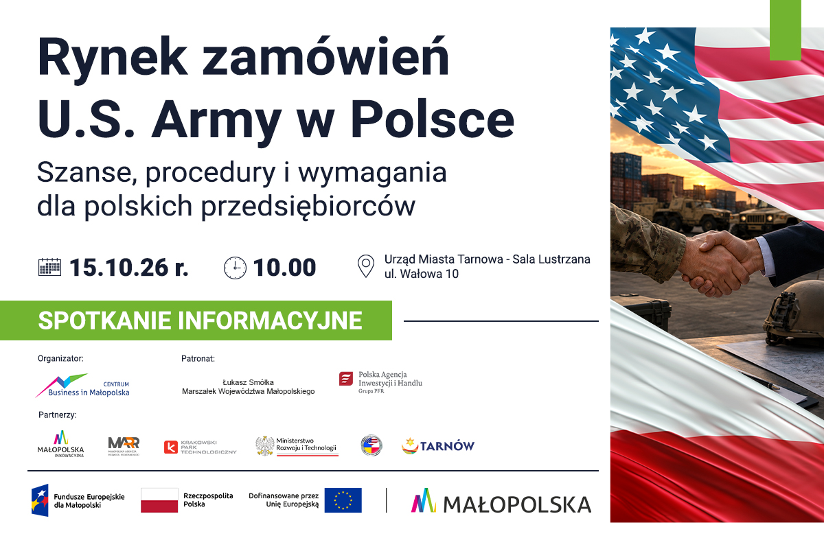 Jak polskie firmy mogą zarabiać na zamówieniach U.S. Army? Bezpłatne spotkanie w Tarnowie