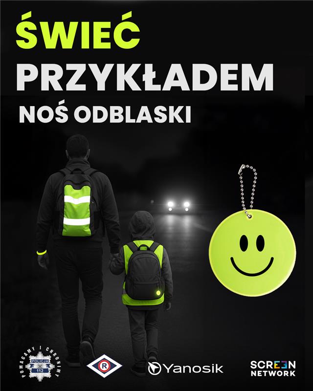 Odblaski ratują życie. Tatrzańska policja apeluje o widoczność jesienią