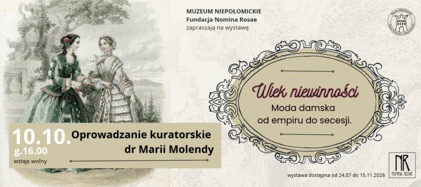 Oprowadzanie kuratorskie po wystawie mody w Muzeum Niepołomickim