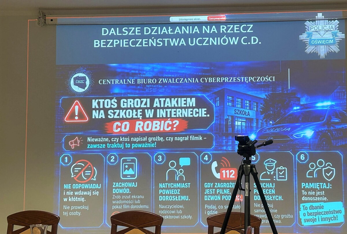 Oświęcim. Konferencja o bezpieczeństwie w szkołach z udziałem Policji