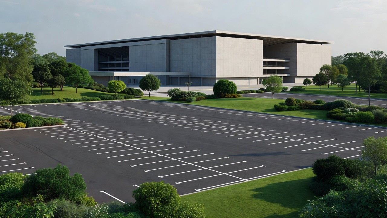 Parking przy stadionie w Niepołomicach wyłączony przed meczem Puszczy
