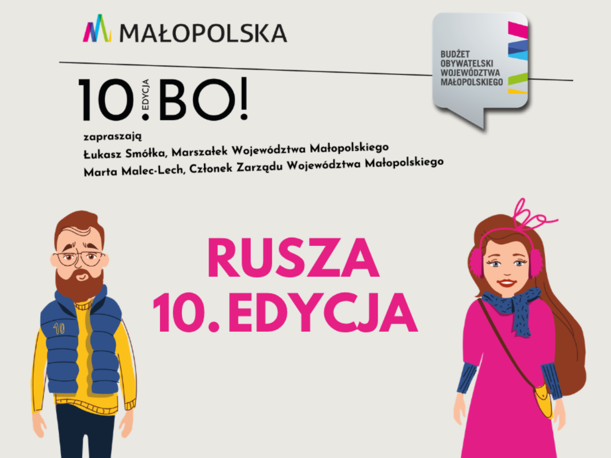 Ruszyła 10. edycja Budżetu Obywatelskiego Małopolski. Mieszkańcy mogą zgłaszać projekty
