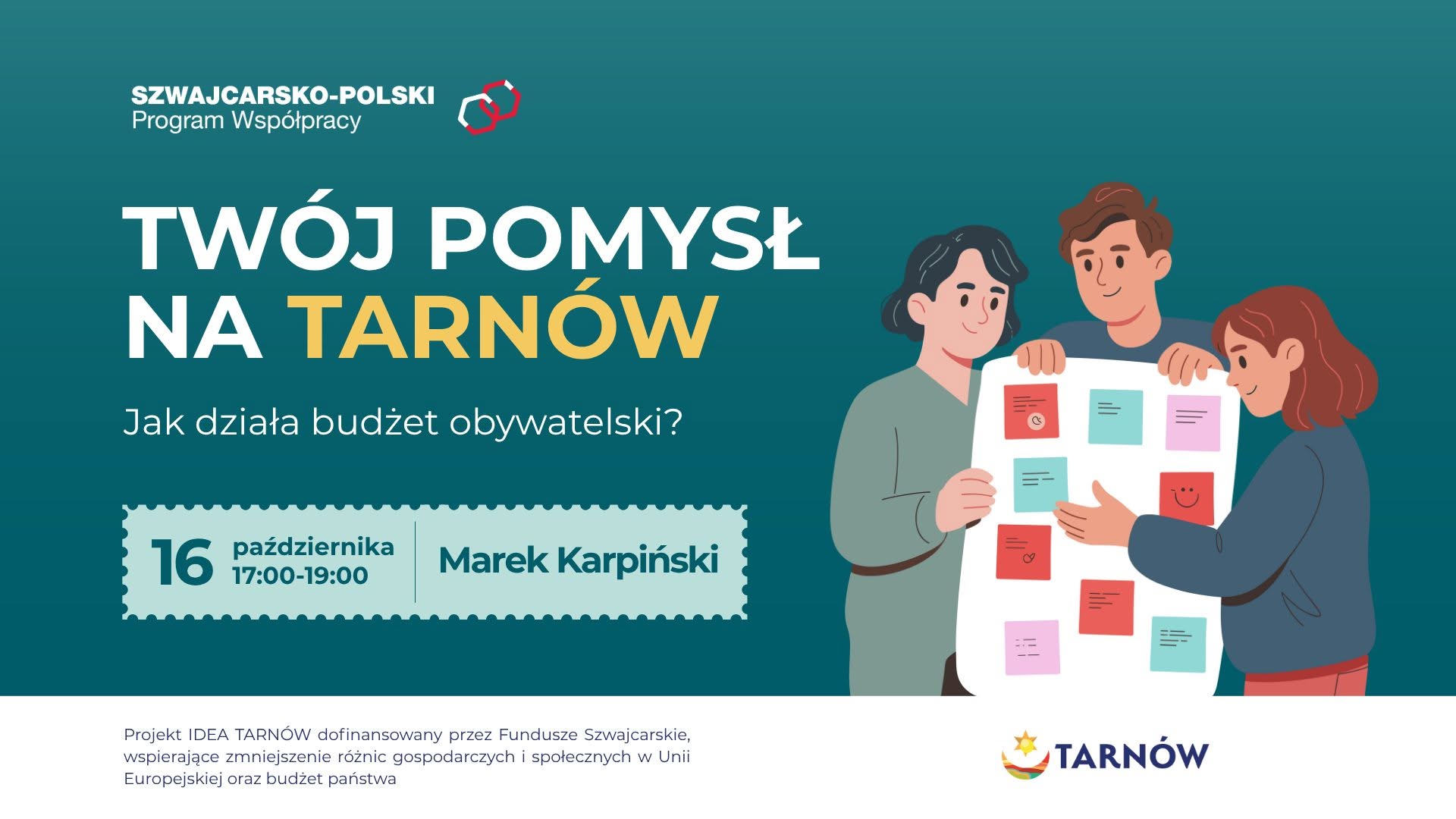Spotkanie o budżecie obywatelskim w Tarnowie. Jak mieszkańcy mogą wpływać na miasto?