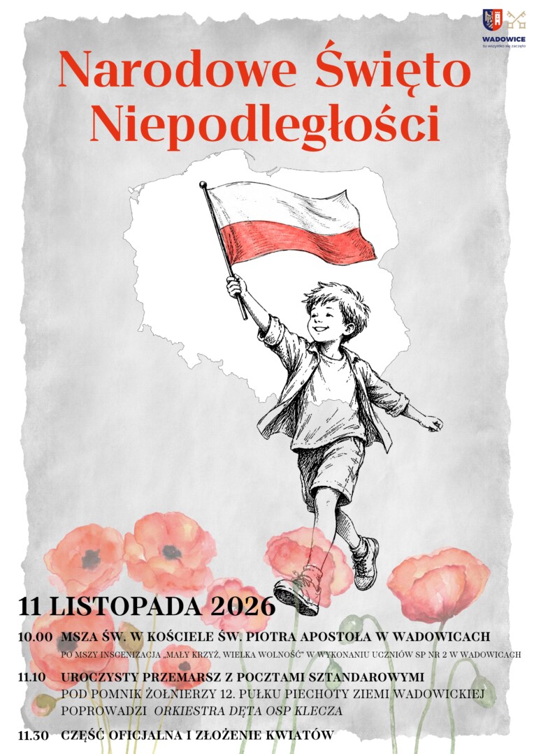Wadowice świętują 108. rocznicę niepodległości. Program uroczystości