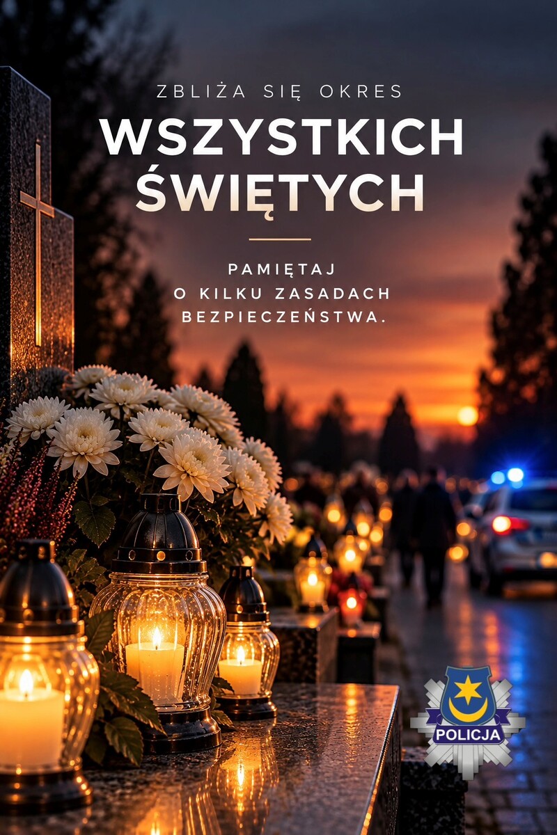 Wszystkich Świętych bez niespodzianek. Policja podpowiada, jak zadbać o bezpieczeństwo