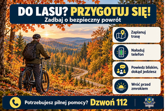 Zagubiony turysta z Rzeszowa odnaleziony w lesie dzięki policjantom z Ryglic