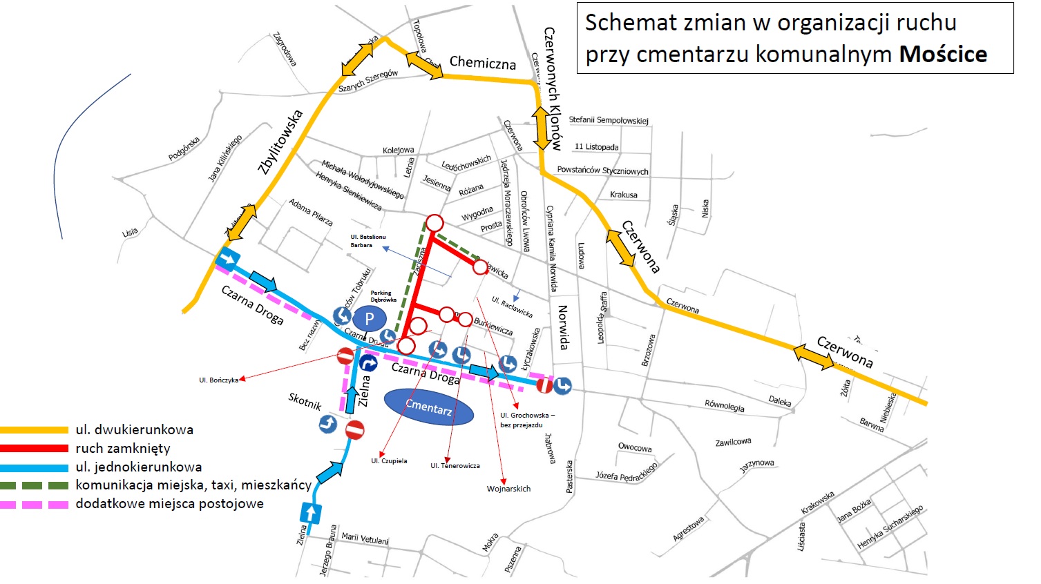 Zmieniona organizacja ruchu w Tarnowie na czas Wszystkich Świętych
